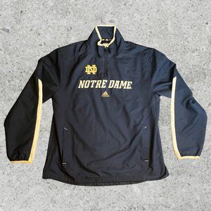 Notre Dame College Windbreaker Unisex Blue Size Large Adidas